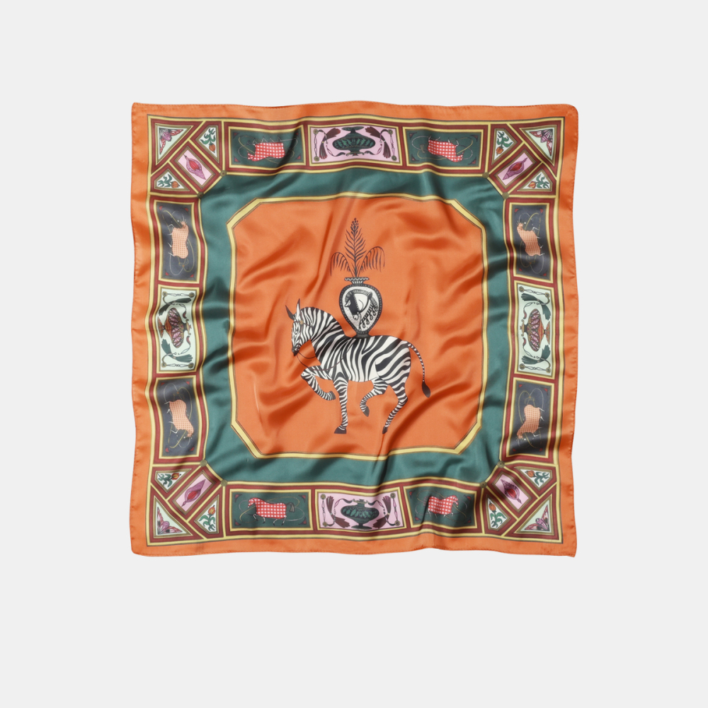 Vintage Zebra Print Polyester Women's Bandana Picture2