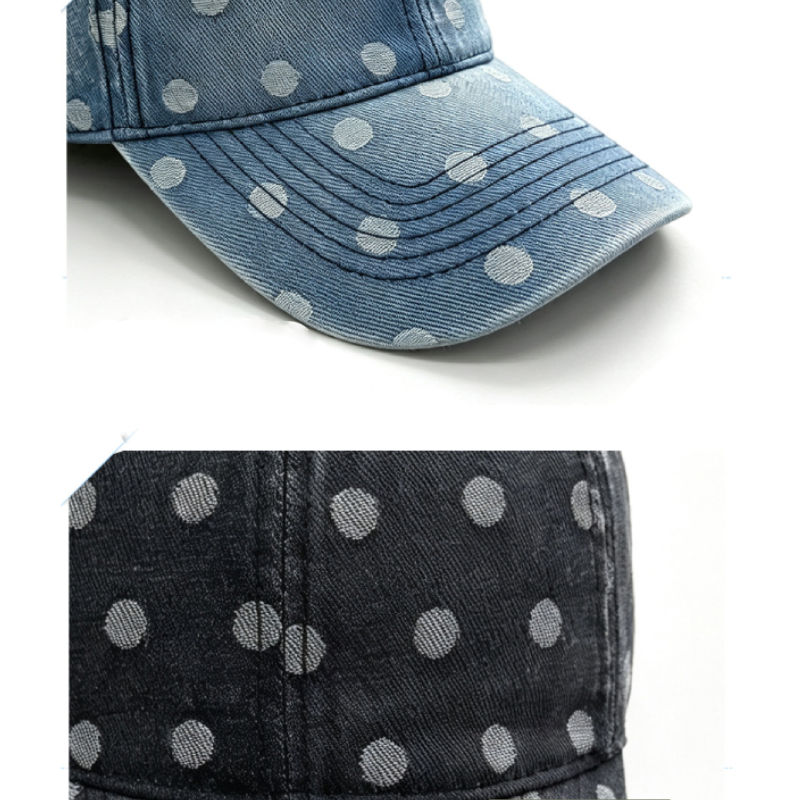 Simple Series Retro Polka Dots Cotton Baseball Cap h5Picture3