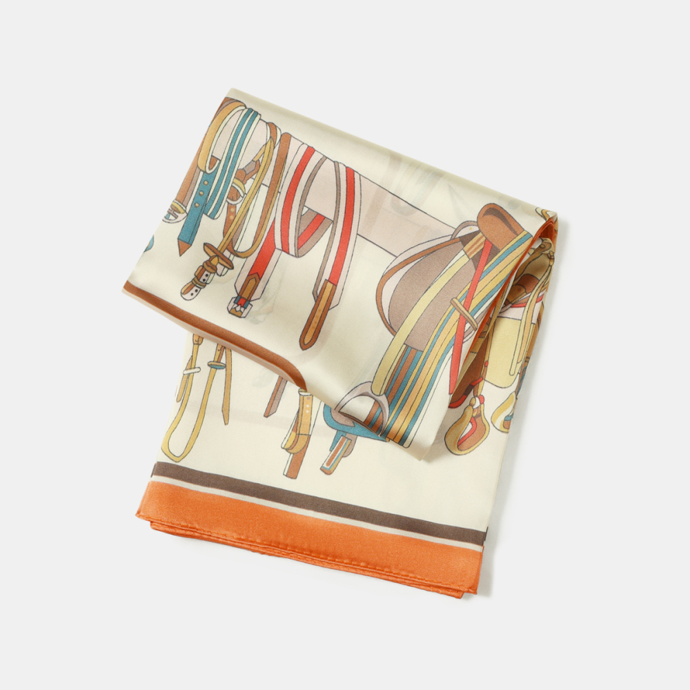 Vintage Horse Pattern Polyester Women's Bandana Picture4