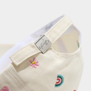Simple Series Sweet Flower Letter Fruit Solid Color Cotton Baseball Cap h5 Picture5