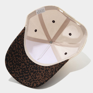 Simple Series Casual Leopard Print Stripe Plaid Mixed Color Leaf Cotton Baseball Cap h5 Picture4