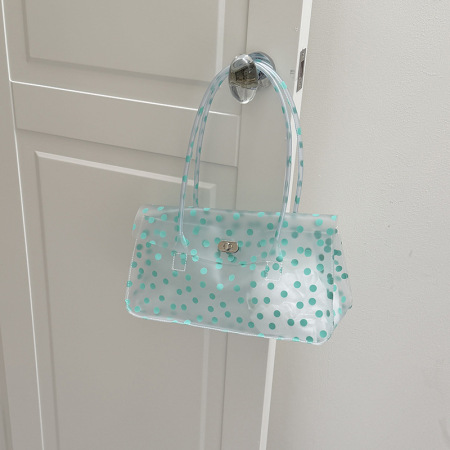 Casual Style Pvc / Transparent Solid Color Polka Dots Mixed Color Pvc Women's Square Bag 2