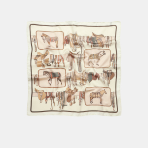 Vintage Horse Pattern Polyester Women's Bandana h5 Picture2