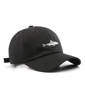 Simple Series Casual Solid Color Oceanic Style Fish Cotton Baseball Cap h5
