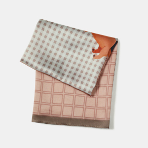 Cute Dachshund Plaid Polyester Women's Bandana h5 Picture4