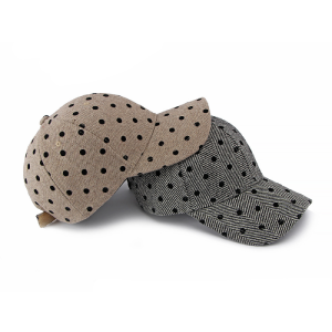 Simple Series Retro Baseballkappe Für Damen Aus Baumwolle, Einfarbig, Mit Polka-Dots h5 Bild3