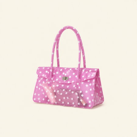 Casual Style Pvc / Transparent Solid Color Polka Dots Mixed Color Pvc Women's Square Bag