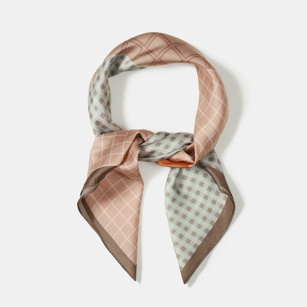 Cute Dachshund Plaid Polyester Women's Bandana h5Picture3