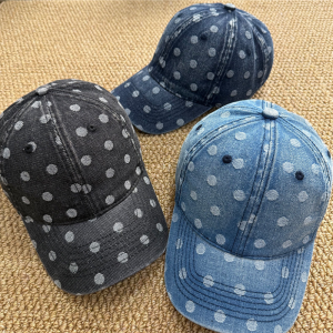 Simple Series Retro Polka Dots Cotton Baseball Cap h5 Picture2
