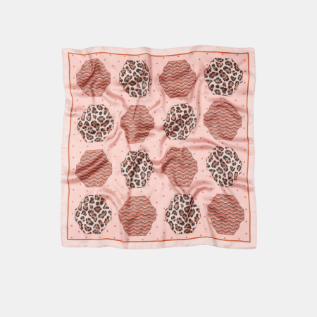 Retro damesbandana van polyester met luipaardprint