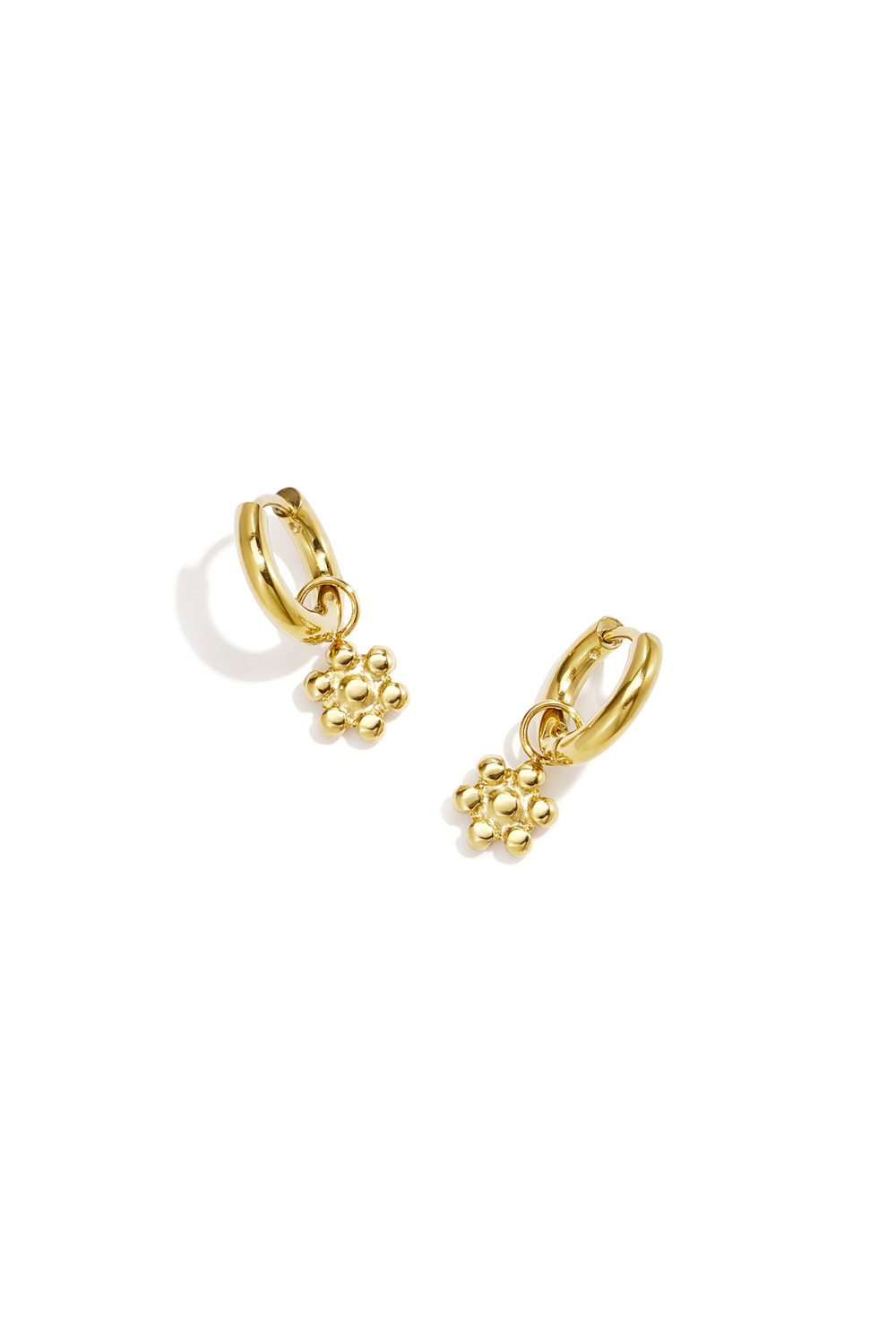 Stainless Steel Drop Earrings Flower Simple Daily Simple Series Women's Jewelry