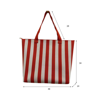Casual Style Woven Stripe Mixed Color Polyester Women's Square Shoulder Bags h5 Picture5