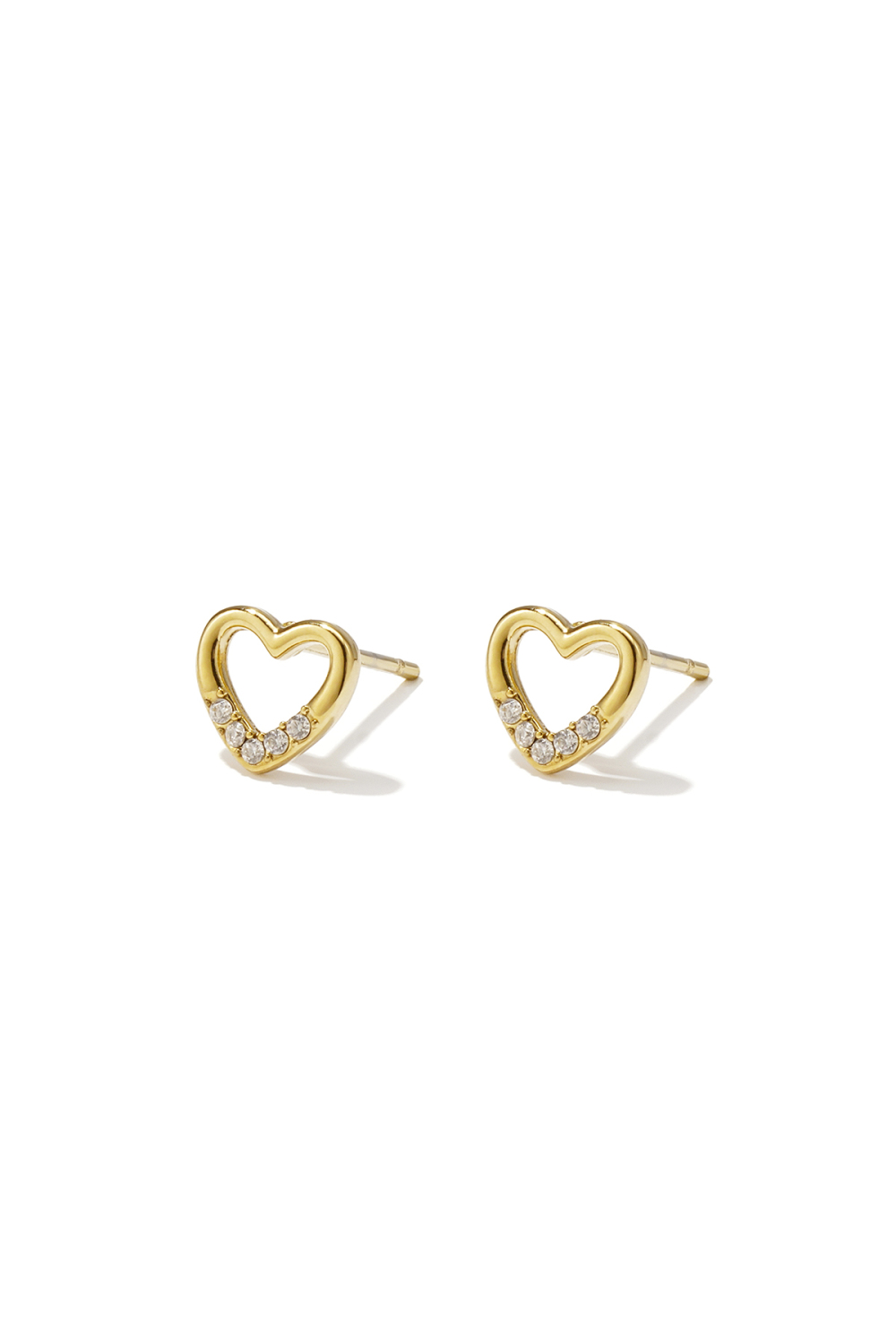 Roestvrijstalen Oorknopjes Met Hartjesmotief, Eenvoudige Dagelijkse Sieraden Uit De Simple Series Voor Dames. 