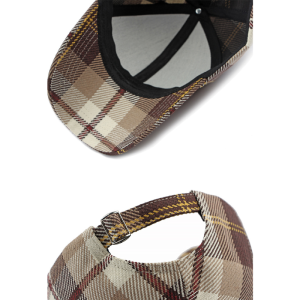 Simple Series Casual Solid Color Plaid Polyester Baseball Cap h5 Picture3