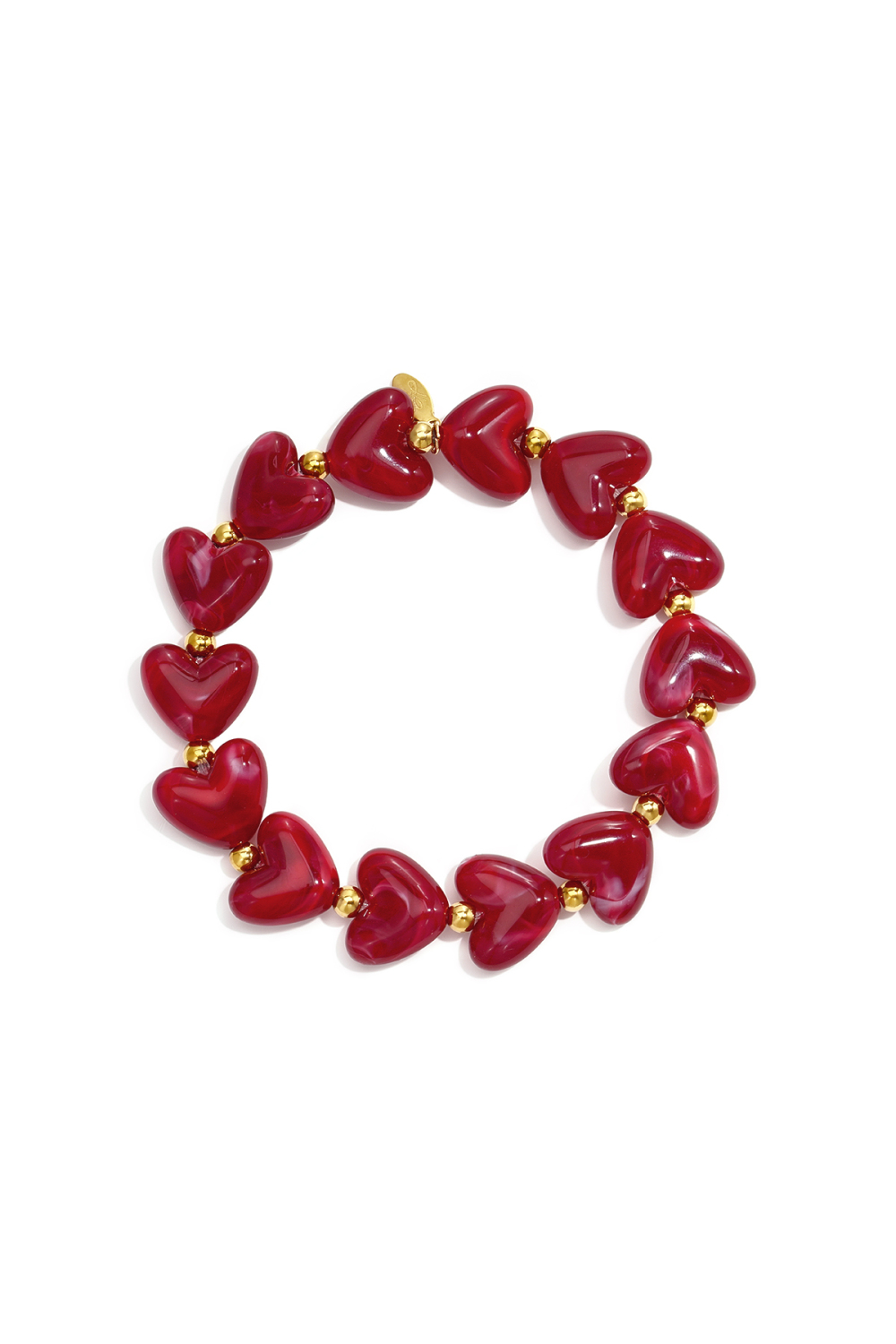 Elastic Heart Beaded Bracelet 