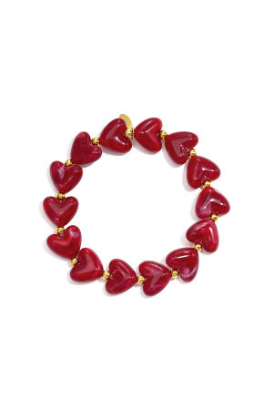 Elastic Heart Beaded Bracelet h5 