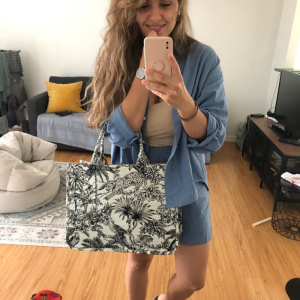 Casual Style Embroidered Animal Plant Canvas Women's Square Tote Bags h5 Picture10