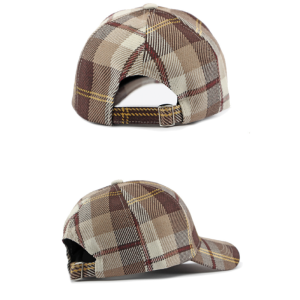Simple Series Casual Solid Color Plaid Polyester Baseball Cap h5 Picture4