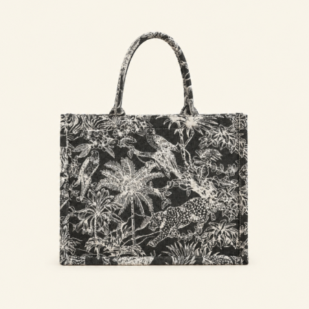 Casual Style Embroidered Animal Solid Color Plant Canvas Women's Square Tote Bags
