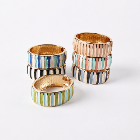Luxurious Series Retro Irregular Shape Mixed Color Dripping Enamel Alloy Gold Color  Women's Bangles