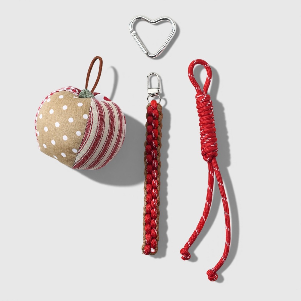 Simple Series Daily Fruit Bow Knot Patchwork Alloy Bag Charms Picture6