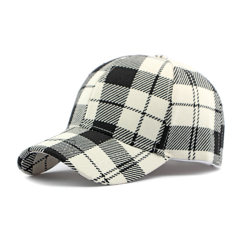 Simple Series Casual Solid Color Plaid Polyester Baseball Cap 