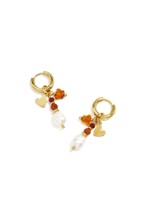 Stainless Steel Beads Earrings Heart Simple Daily Simple Series Women's Jewelry h5 