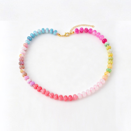 Simple Beads Gradient Color Natural Stones Women's Beaded Necklaces 2