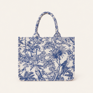 Casual Style Embroidered Animal Plant Canvas Women's Square Tote Bags h5 Picture2