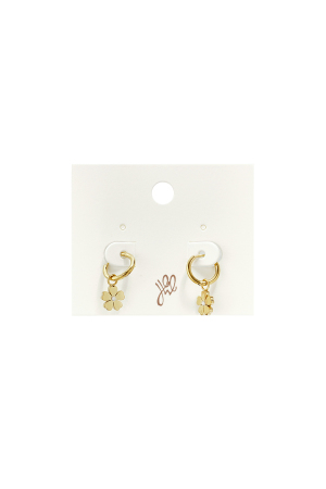 Stainless Steel Drop Earrings Flower Simple Daily Simple Series Women's Jewelry h5 Picture3
