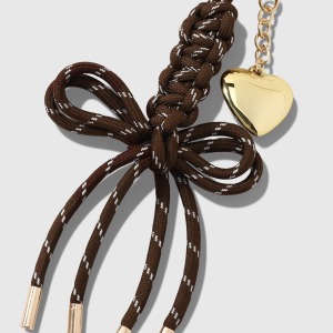 Simple Series Daily Heart Bow Knot Twist Alloy Bag Charms h5 Picture6
