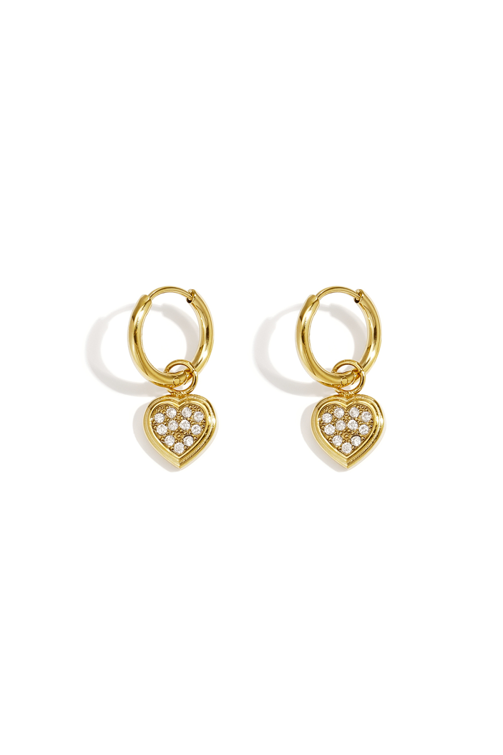 Stainless Steel Drop Earrings Heart Simple Daily Simple Series Women's Jewelry 