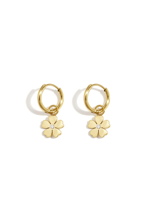 Stainless Steel Drop Earrings Flower Simple Daily Simple Series Women's Jewelry h5 