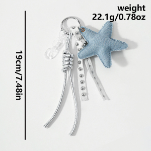 Simple Series Daily Heart Patchwork Star Alloy Bag Charms h5 Picture2