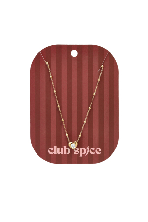 Collane Con Pendente A Forma Di Cuore In Acciaio Inossidabile Placcato Oro 14 Carati, Serie Simple Daily Simple, Gioielli Da Donna h5 Immagine2