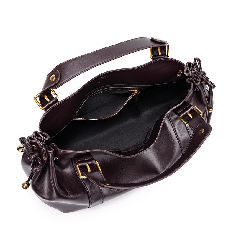 Casual Style Metal Hardware Bow Detail Bow Knot Solid Color Premium Quality Pu Women's East-West Bag Handbags Picture7