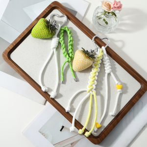 Simple Series Daily Fruit Bow Knot Strawberry Alloy Bag Charms h5 Picture3