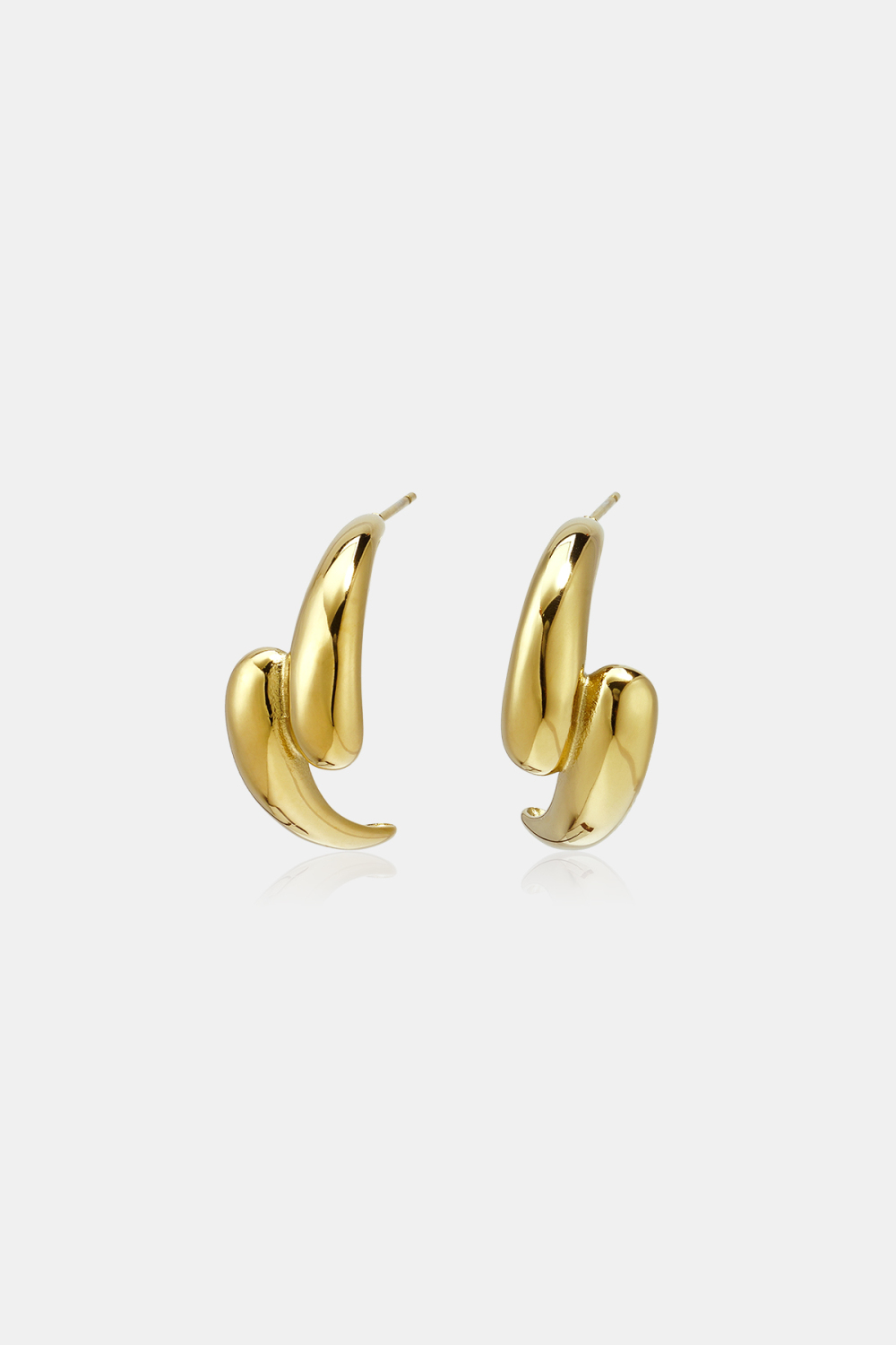 Stainless Steel Hoop Earrings Irregular Shape Simple Daily Simple Series Women's Jewelry 