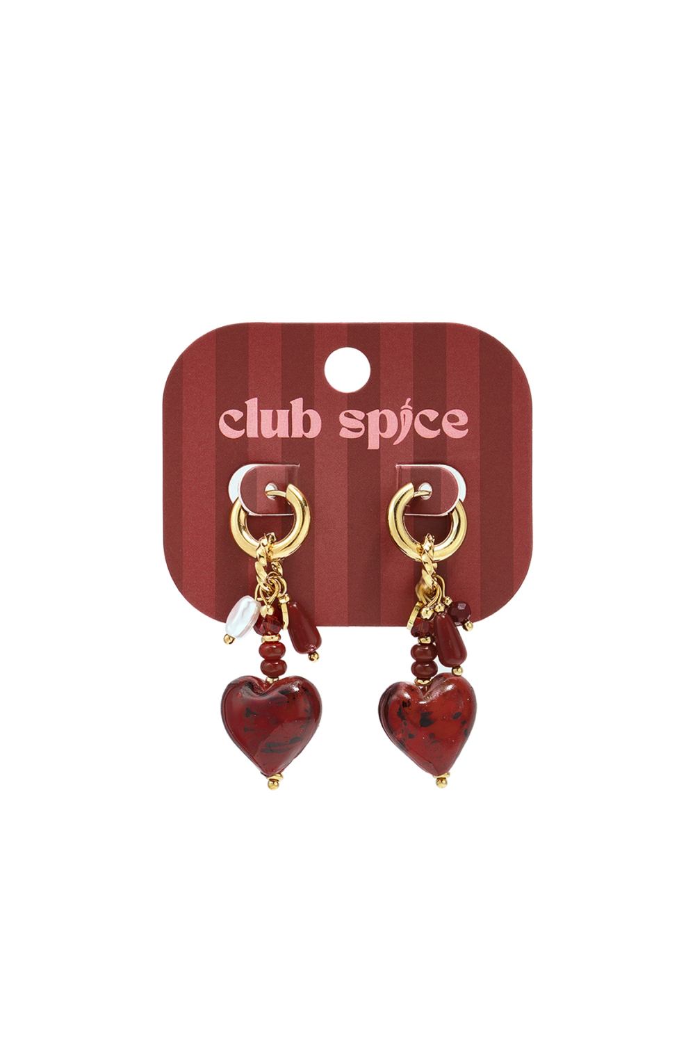 Herzförmige Ohrringe Aus Edelstahlperlen, Schlichte Alltags-Serie, Damenschmuck h5Bild2