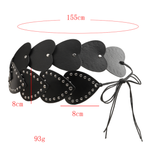 Classic Series Retro Heart Rivet Pu Decorative Belt h5 Picture4