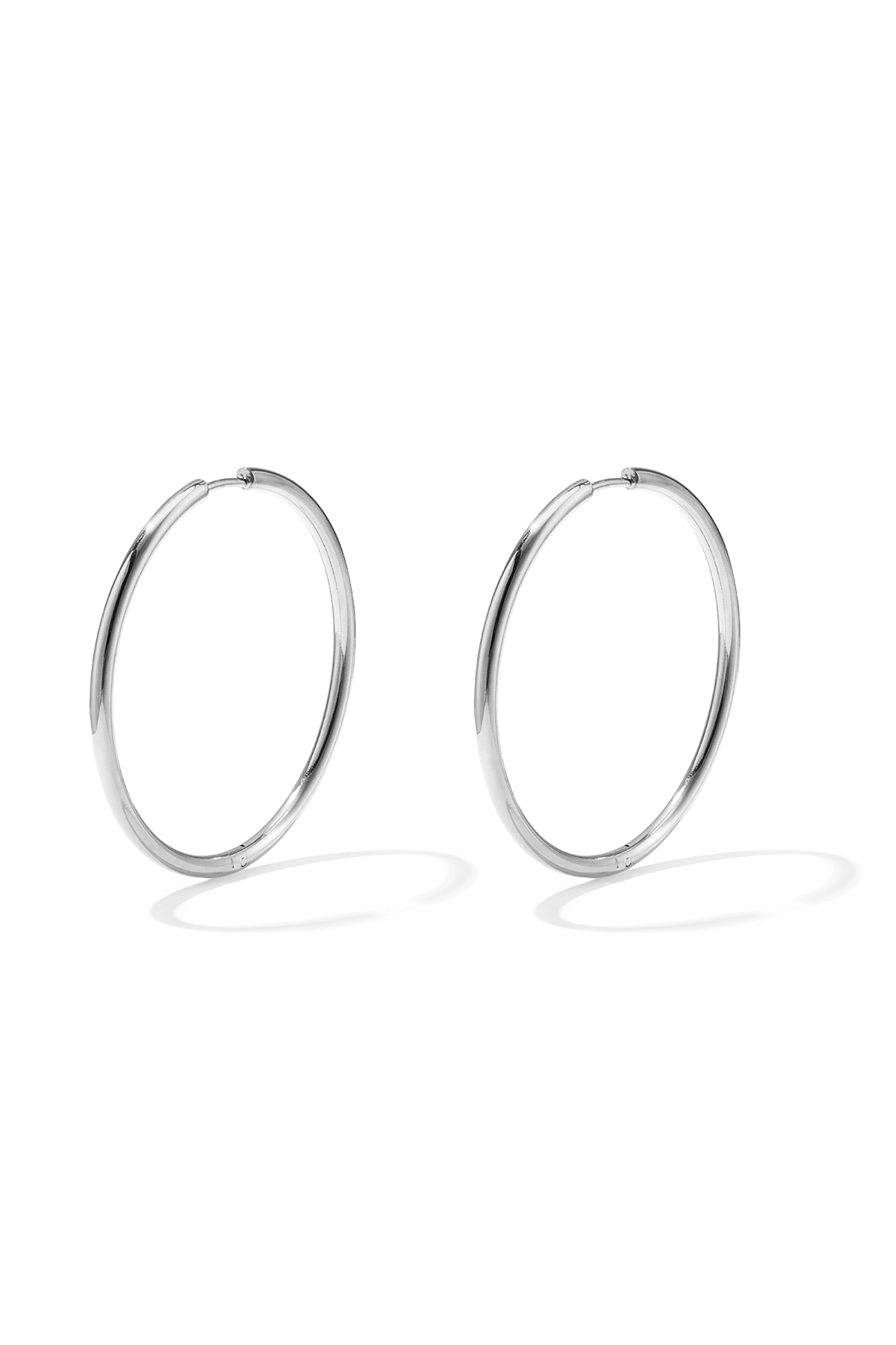 Rvs Oorbellen Hoops Medium Goud Kleur Stainless Steel, foto 3 van 3
