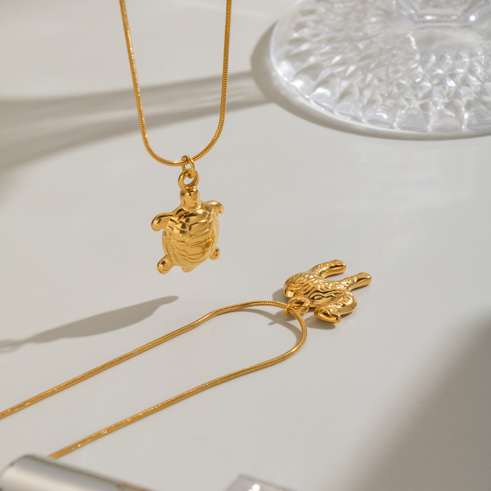 Animal Shape Pendant Stainless Steel Waterproof Gold Color Necklaces Picture5