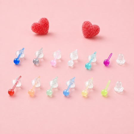 Simple Series Daily Solid Color Acrylic Women's Piercing Earrings 2