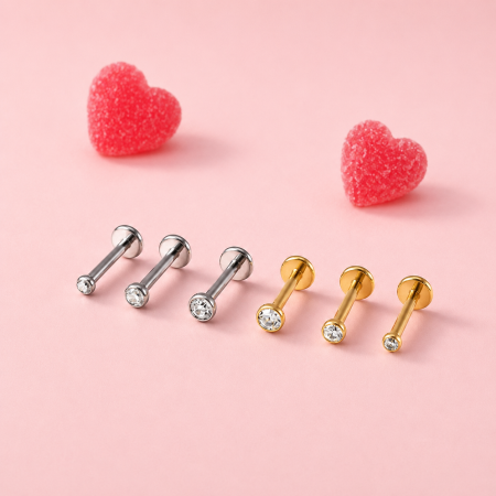 Simple Series Daily Circle Geometric Shape Stainless Steel Waterproof   Gold Color  Women's Piercing Earrings 2