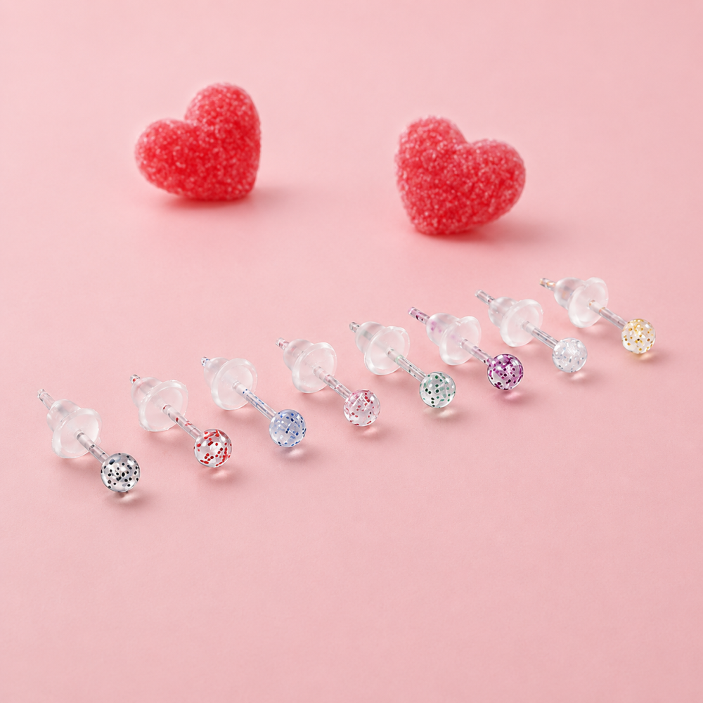 Simple Series Daily Solid Color Acrylic Women's Piercing Earrings Picture3