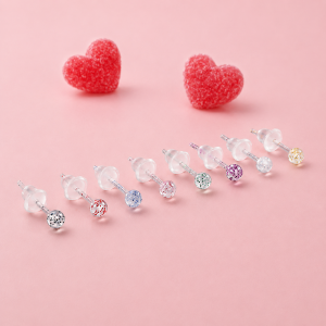 Simple Series Daily Solid Color Acrylic Women's Piercing Earrings h5 Picture3
