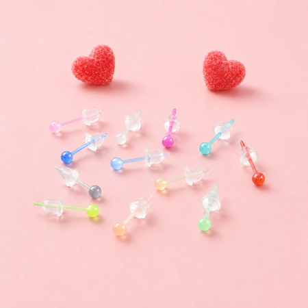 Simple Series Daily Solid Color Acrylic Women's Piercing Earrings