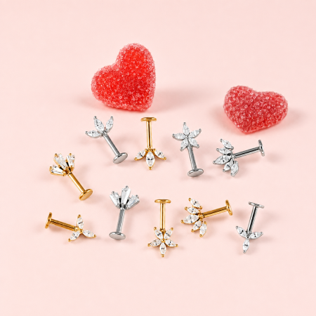 Simple Series Daily Droplet Irregular Shape Stainless Steel Waterproof   Gold Color  Women's Piercing Earrings
