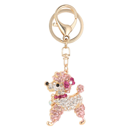 Luxurious Series Cute Animal Mixed Color Alloy Rhinestone Keychain