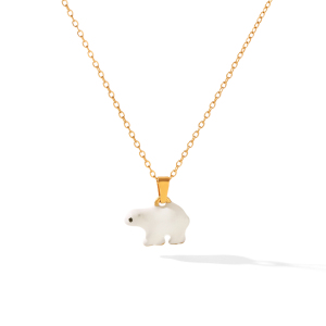 Simple Series Daily Animal Stainless Steel Waterproof   Gold Color  Women's Pendant Necklaces h5 